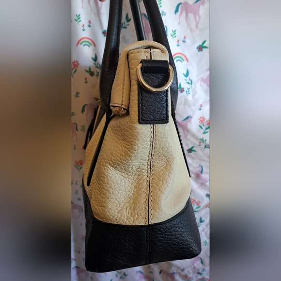 EUC Kate Spade Jenny Southport Cream & Black Leather Neutral Tote Purse Bag - Picture 6 of 15